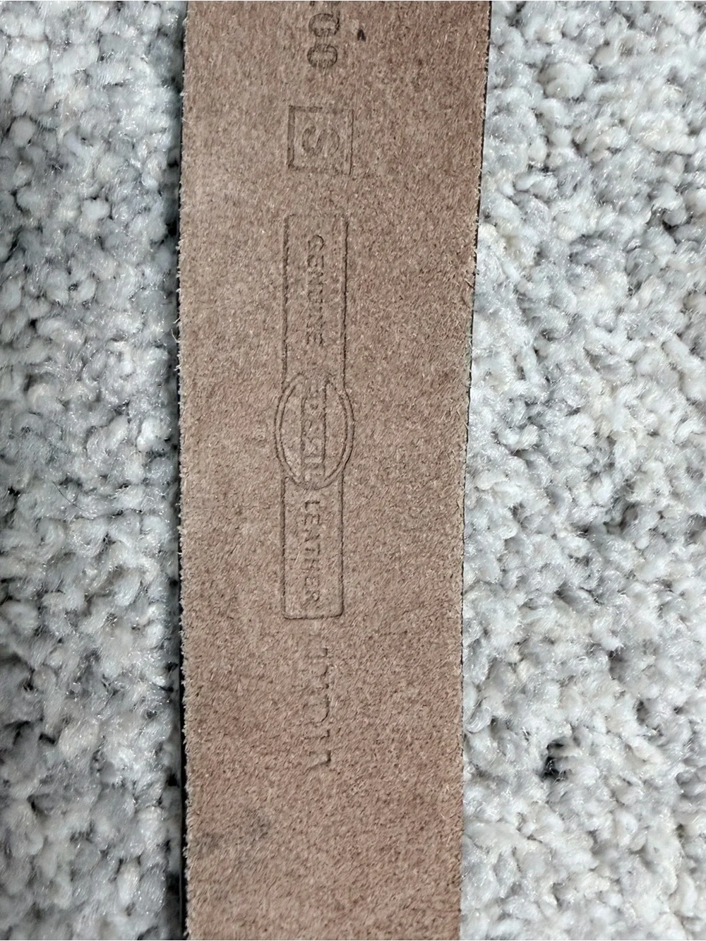 Vintage Fossil Brown Embroidered Leather Belt Boho Floral